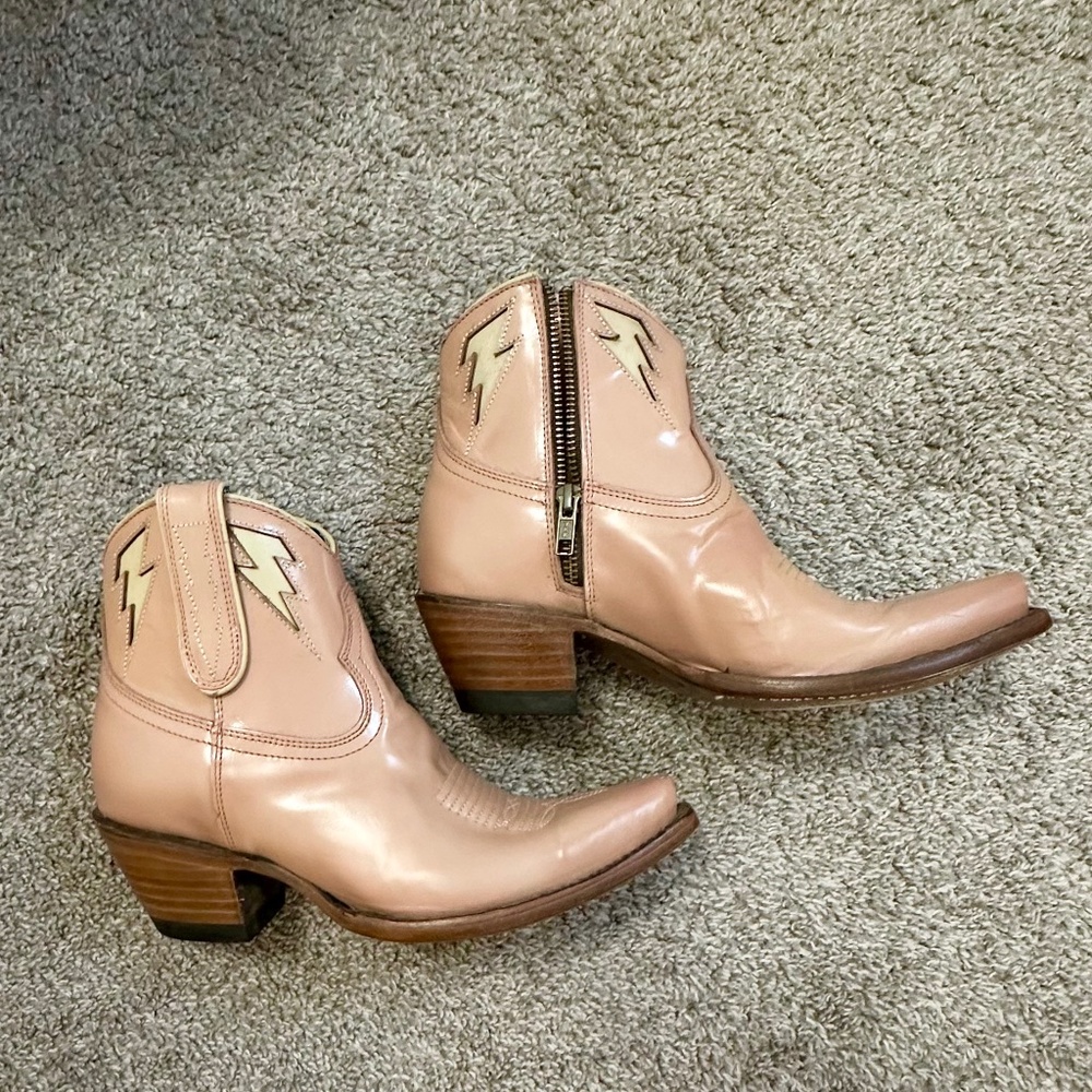 Pale Pink Cowboy Boots size 7